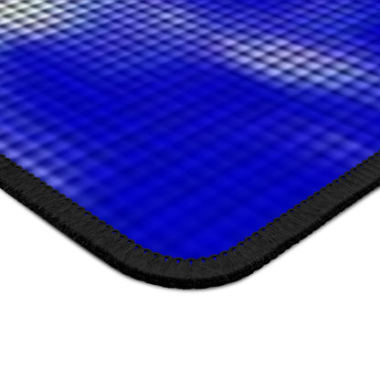 Blue Static Y2K Mousepad – Retro Halftone Desk Mat, Aesthetic Gaming Pad
