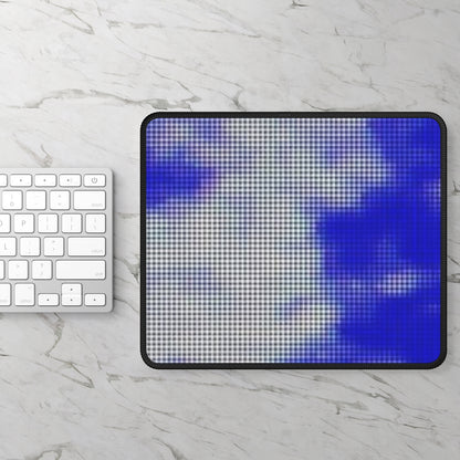 Blue Static Y2K Mousepad – Retro Halftone Desk Mat, Aesthetic Gaming Pad