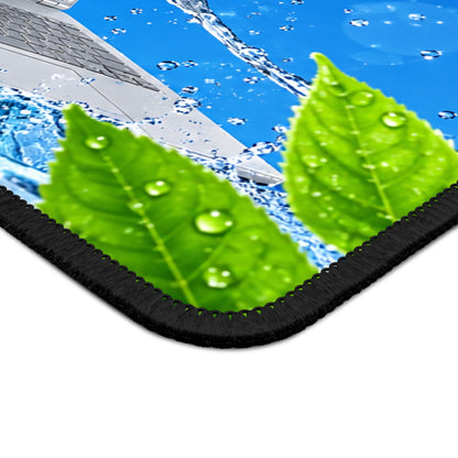 Frutiger Aero Y2K Blue Water & Earth Laptop Mouse Pad