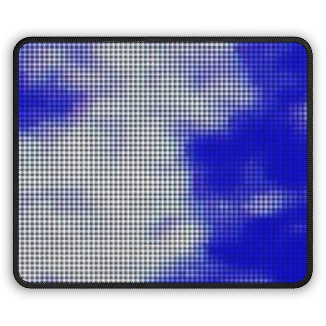 Blue Static Y2K Mousepad – Retro Halftone Desk Mat, Aesthetic Gaming Pad