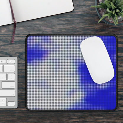 Blue Static Y2K Mousepad – Retro Halftone Desk Mat, Aesthetic Gaming Pad
