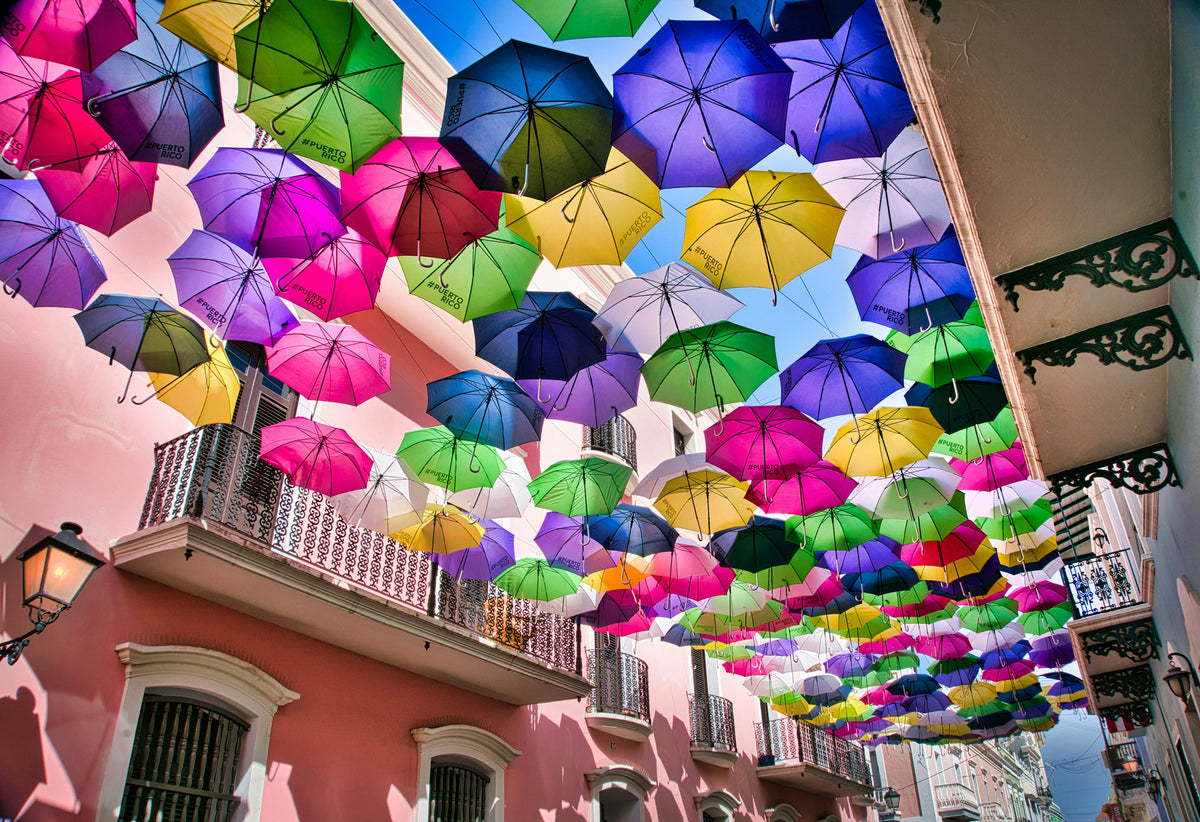 Colorful street in San Juan, Puerto Rico